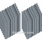 RPG Diffusor Systems ProFoam 12" x 12" x 2" Melaflex Foam Panel - 12 Pieces (Light Grey)