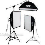 Smith-Victor KSBQ-2500 2500 Watt Pro SoftBox Light Kit with Mini-Boom (120V)
