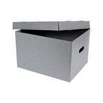 Archival Methods Record Storage Box - 15.5 x 12.75 x 10" - Gray
