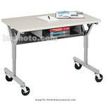 Bretford 36 x 30" Connections Student Classroom Desk (Grey Mist)