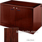 Sound-Craft Systems 3-Bay Equipment Credenza - Veneer/Dark Cherry Oak 