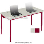 Bretford Quattro Voltea Computer Table-36 x 24" (Grey Mist with Cardinal Trim)