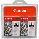 Canon BCI-6BK Black Ink Cartridge Twin Pack