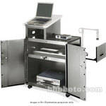 Bretford Multimedia Lectern w/ Storage & Support for Data Projector (Grey Mist Laminate / Aluminum Paint)