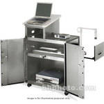 Bretford Multimedia Lectern w/ Storage & Support for Data Projector (Grey Mist Laminate / Grey Mist Paint)