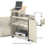 Bretford Multimedia Lectern w/ Storage & Support for Data Projector (Maple Laminate / Putty Beige Paint)