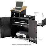 Bretford Multimedia Lectern w/ Storage & Support for Data Projector (Bannister Oak Laminate / Raven Paint)