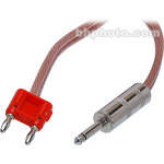 Hosa Technology SKM-600 Series Banana to 1/4" TS Male Speaker Cable - 100' (Clear)