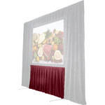 The Screen Works 48" Skirt for Stager's Choice Projection Screen-8'6"x11'-Burgundy 