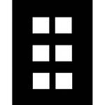 Savage Transparency Mat, 11x14", Six 2-1/8x2-1/8" Openings, 10 Pack