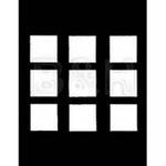 Savage Transparency Mat, 11x14",Nine 2x2" Openings, 10 Pack