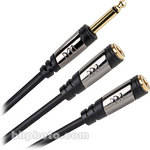 Monster Cable Mono 1/4" Male to 2 Mono 1/4" Female Y-Adapter