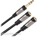 Monster Cable Stereo 1/4" Male to 2 Mono 1/4" Female Y-Adapter