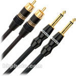Monster Cable SL-CR-2P 2 RCA Male to 2 1/4" Male Dual Cable - 6.5'