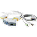 Belkin Flip - 2-Computer USB KVM Switch with Audio Support