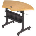Balt Flipper Table, Model 89815 (Teak Quarter Round)