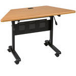 Balt Flipper Table, Model Trapezoid-29.5 x 51.25 x 24"  (Black Powder-coat)