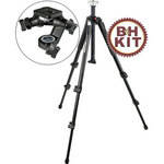Manfrotto 190XB Tripod Legs (Black) with 056 3-D Head - Supports 6.7 lbs (3kg)