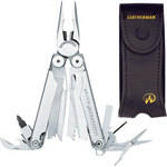 Leatherman Wave Multi-Tool (Stainless with Premium Leather Sheath)