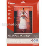 Canon Fine Art Paper Photo Rag (188 gsm, 8.5 x 11", Letter, 20 Sheets)