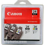 Canon BCI-24 1-Color and 2-Black Inkjet Cartridges