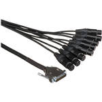 Mogami Gold 8 Channel Analog Snake Cable, DB-25 to 8x XLR Female - 5'