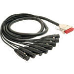 Mogami Gold 8 Channel Analog Snake Cable, DB-25 to 8x XLR Female - 20'