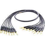 Mogami Gold 8 Channel Analog Snake Cable, 8x 1/4" Male to 8x 1/4" Male - 15'