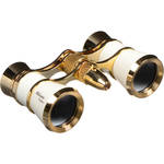 LaScala Optics 3x25 Aida Opera Glass (White & Gold)