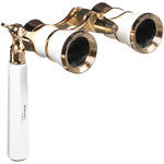 LaScala Optics 3x25 Iolanta Opera Glass (White & Gold)