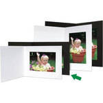 Collector's Gallery Event Folder With Plain Border for 4 x 6" Print (Landscape, Black, 25 Folders)