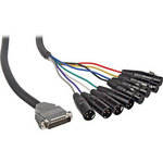 ALVA BO25MXLR4M4F1PRO Digital AES to (4) XLR Male & (4) XLR Female (3 ft)