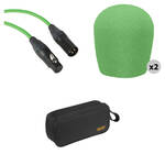 B&H Photo Performance Microphone Windscreen & XLR Cable ID Kit (Green)