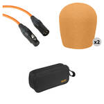 B&H Photo Performance Microphone Windscreen & XLR Cable ID Kit (Orange)
