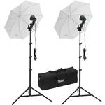 Smith-Victor K22U-A 2-Light 1200W Portable Attache Kit with Umbrellas (120-240VAC)