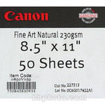 Canon Fine Art Natural White Paper (Matte, 230 gsm) - 8.5x11" - 50 Sheets