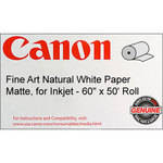 Canon Fine Art Natural White Paper (Matte, 230 gsm) for Inkjet - 60" x  50' Roll