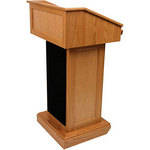 AmpliVox Sound Systems Victoria Lectern System - with 50 Watt Amplifier (Natural Oak)