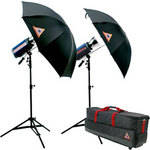 Photoflex StarFlash 650W/s Dual Umbrella Kit with Case