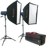 Photoflex StarFlash 650W/s Dual Medium LiteDome Kit with Case