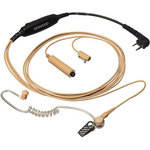 Kenwood Three-Wire Lapel Microphone & Earphone with PTT - Beige