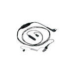 Kenwood Three-Wire Lapel Microphone & Earphone with PTT - Black