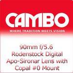 Cambo 90mm f/5.6 Rodenstock Digital Apo-Sironar Lens with Copal #0 Mount