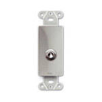 RDL DS-1/4F - 1/4" Phone Jack D Plate (Stainless Steel)
