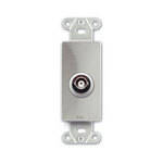 RDL DS-BNC/D - Isolated Double BNC D-Style Plate (Stainless Steel)