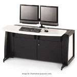 Winsted Dual Mount Slim-Line console, Model C5113 (Black/White Nebula)