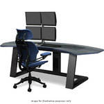 Winsted Digital Desk with Dual LCD Mounts, Model E4656 (Black/Contour Trim)