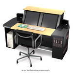 Winsted 2-Bay LCD/3 Console CPU Holder, Model G5372 (Black)