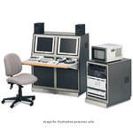 Winsted 2-Bay 14" (8U) Slope Video Console, Model K8560 (Pearl Grey/Dove Grey)
