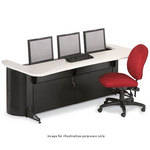 Winsted Slim-Line Console with Curved End Panels, Model C5142 (Black)
